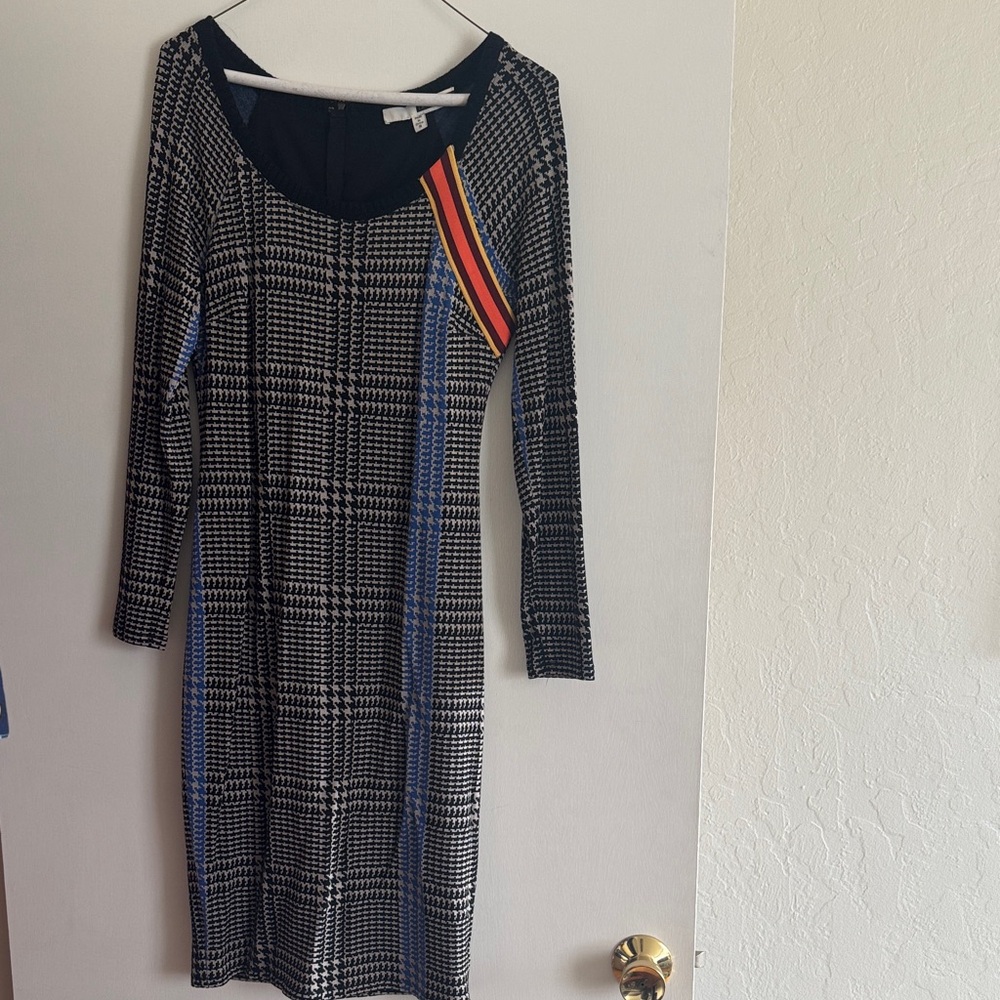 Tracy Reese knit houndstooth dress